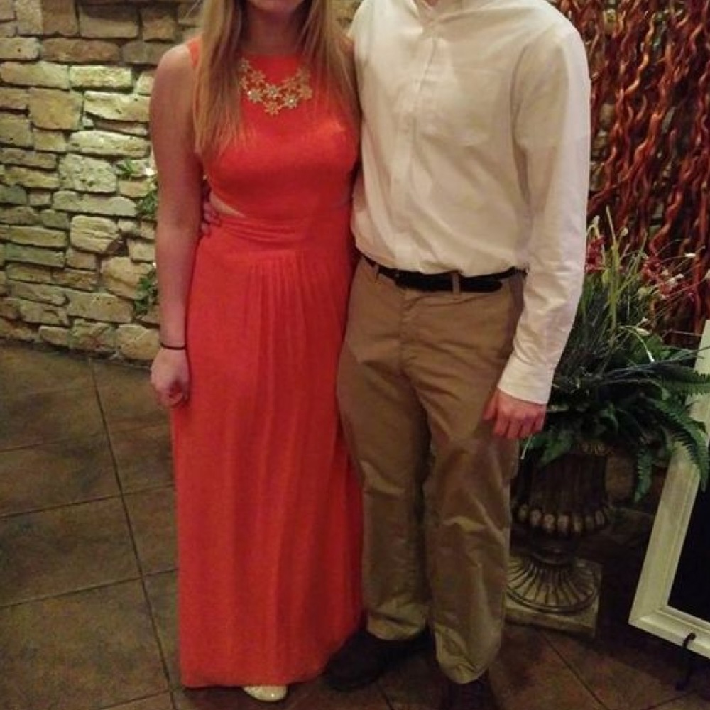 Long Coral Dress